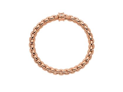 Fope Eka Flex'It  Armband  mittel Roségold 1 Ronde mit Brillant 0,02ct M flexibel – Armschmuck Armband aus 750 Rotgold. – Ansicht 4
