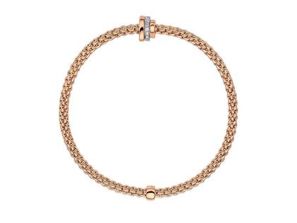 Fope Prima  Armband mit Brillanten Roségold – Armschmuck Armband aus 750 Rotgold, 750 Weißgold und und . – Ansicht 2