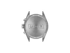Tissot PR 100 Vuelta Chronograph Quarz Edelstahl 40mm schwarzes Zifferblatt Metallband – Herrenuhren Chronograph aus Edelstahl. Das Gehäuse ist rund und silber. Das Edelstahlarmband ist silber. Das Zifferblatt ist ein Index in schwarz. – Ansicht 6
