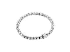 Fope Eka Flex'It  Armband   schmal Weißgold 1 Ronde mit Brillant 0,01ct M flexibel – Armschmuck Armband aus 750 Weißgold.