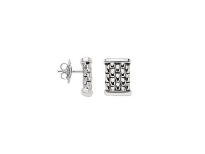 Fope Essentials Ohrstecker Weißgold quadratisch – Ohrschmuck Ohrstecker aus 750 Weißgold.