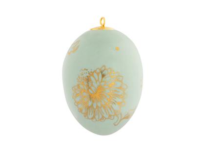 Meissen Osterei aus Porzellan mit Motiv Golden Onion Style – Porzellanwaren Porzellandekoration in grün und aus Porzellan.
