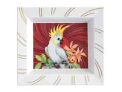 Meissen Vide-Poche Collection "Pink Cockatoo" groß – Porzellanwaren Porzellandekoration in weiß und aus Porzellan.
