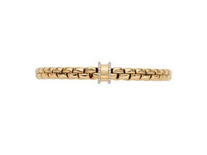 Fope Eka Flex'It Armband  mittel Gelbgold 1 Ronde mit Brillanten 0,21ct M flexibel – Armschmuck Armband aus 750 Gelbgold. – Ansicht 4