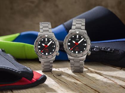 Sinn Spezialuhren U50 Taucheruhr Automatik U-Boot-Stahl 41mm schwarzes Zifferblatt Metallband – Herrenuhren Uhr mit Datum aus Edelstahl. Das Gehäuse ist rund und silber. Das Edelstahlarmband ist silber. Das Zifferblatt ist ein Index in schwarz. – Ansicht 2