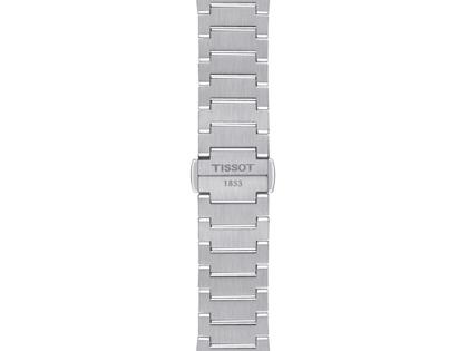 Tissot PRX Quarz Edelstahl 35mm grünes Zifferblatt Metallband – Damenuhren Uhr mit Datum aus Edelstahl. Das Gehäuse ist rund und silber. Das Edelstahlarmband ist silber. Das Zifferblatt ist ein Index in grün. – Ansicht 2