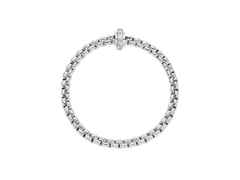 Fope Eka Flex'It   Armband   schmal Weißgold 1 Ronde mit Brillanten 0,89ct M flexibel – Armschmuck Armband aus 750 Weißgold. – Ansicht 2