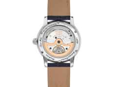 Frederique Constant Classic Date Manufacture Automatik Edelstahl 40mm weißes Zifferblatt schwarzes Lederband – Herrenuhren Uhr mit Datum aus Edelstahl und Leder. Das Gehäuse ist rund und silber. Das Lederarmband Kroko / Alligator ist schwarz. Das Zifferblatt ist ein Index in weiß. – Ansicht 3