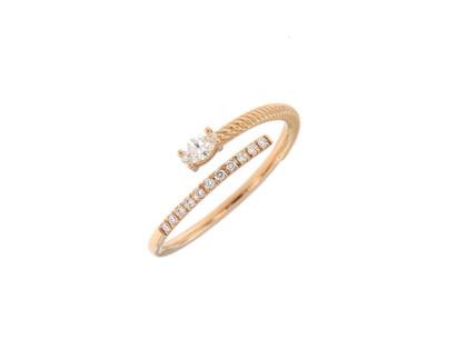 Juwelier Roller | Atelier Ring Rotgold mit Diamanten 0,160ct – Ringe Ring mit Besatz aus 750 Rotgold.