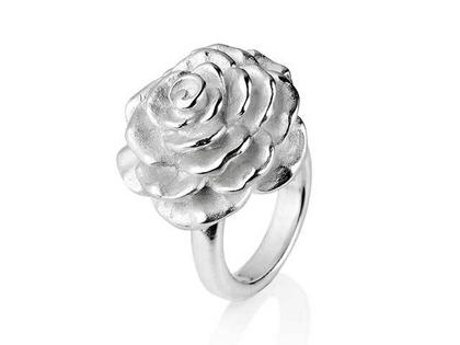 Drachenfels Design Rosenregen Ring Großer Ring Silber – Ringe Ring aus 925 Silber.