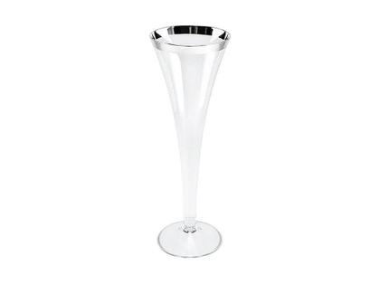 Sonja Quandt Sektflöte "Simone" mit Silberrand 25cm – Silberwaren Silber Glas aus 925 Silber.
