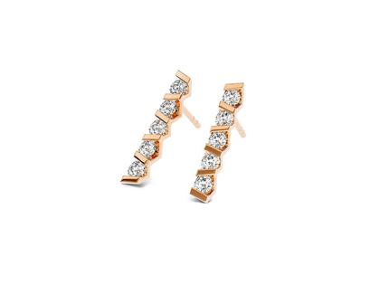Niessing Vivida Ohrstecker Classic Red 2,8mm mit Brillanten 0,400ct – Ohrschmuck Ohrstecker aus 750 Rotgold.