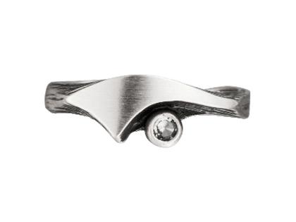 Nordform Design 19 Damenring mit Bergkristall – Ringe Ring mit Besatz aus 925 Silber.
