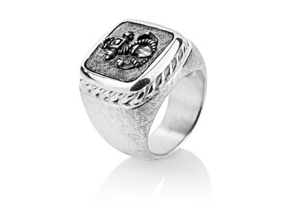 Drachenfels Design Heimathafen Ring Siegelring Anker Silber Vintage – Ringe Ring aus 925 Silber.