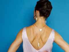 Meissen Bloom Collection Collier "Knospe" Silber rosévergoldet – Halsschmuck Collier aus 925 Silber vergoldet, Porzellan und und . – Ansicht 4