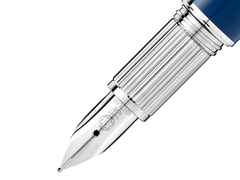 Montblanc StarWalker Blue Planet Precious Resin  Füllfederhalter M blaues Edelharz platiniert – Schreibgeräte Füllfederhalter in blau und aus 585 Gelbgold, Edelharz, Metall, platiniert und rhodiniert. – Ansicht 2