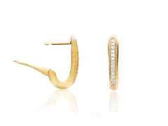 Nanis Libera  Creolen Gelbgold mit Brillanten  klein – Ohrschmuck Creolen aus 750 Gelbgold. – Ansicht 2