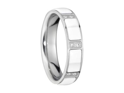 Bering Arctic Symphony Innenring breit Materialmix Edelstahl Keramik weiß – Ringe Ring mit Besatz aus Edelstahl, Keramik und und .
