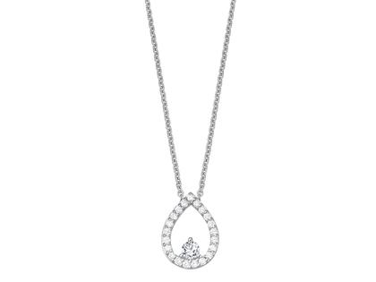 Giloy-Bellaluce Bella Luce Luna Collier 0,20ct – Halsschmuck Collier aus 585 Weißgold.