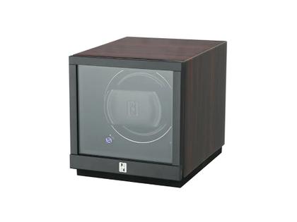 Paul Design Gentlemen  1D Uhrenbeweger Holz Makassar Hochglanz – Uhrenbeweger Uhrenbeweger für 1 Uhr in braun und aus Holz und Metall.
