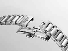 Longines Conquest Automatik Edelstahl 34mm grünes Zifferblatt Metallband – Damenuhren Uhr mit Datum aus 750 Rotgold und Edelstahl. Das Gehäuse ist rund und silber. Das Edelstahlarmband ist silber. Das Zifferblatt ist ein Index in grün. – Ansicht 7