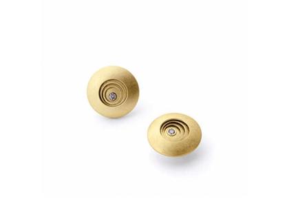 Circulus Ohrstecker Gelbgold mit Brillant 17mm – Ohrschmuck Ohrstecker aus 750 Gelbgold.