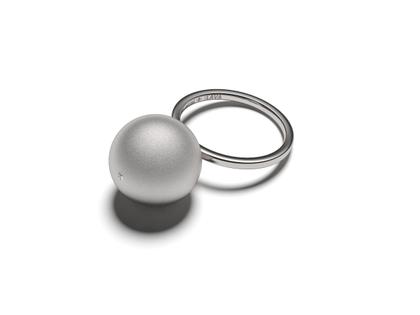 Niessing Now Galaxy  Ring 14mm Lava matt mit Brillant – Ringe Ring mit Besatz aus Silber-Gold Legierung - 90 S.