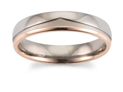 Gerstner Trauring Nr. 13 – Ringe Trauring aus 585 Weißgold/Rotgold.