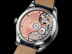 Glashütte Original Lady Serenade Luna Automatik Edelstahl 32,5mm weißes Perlmutt-Zifferblatt blaues Lederband – Damenuhren Uhr ohne Datum aus Edelstahl und Leder. Das Gehäuse ist rund und silber. Das Lederarmband Kroko / Alligator ist blau. Das Zifferblatt ist ein Index in weiß. – Ansicht 5