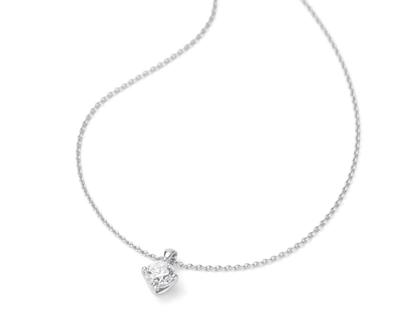 Silhouette Schmuck Einkaräter Special Collier Platin 42cm mit Brillant 1,00ct – Halsschmuck Collier aus 950 Platin.