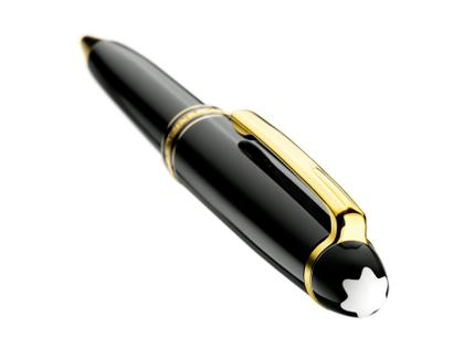 Montblanc Meisterstück LeGrand Kugelschreiber Edelharz vergoldet – Schreibgeräte Kugelschreiber aus Edelharz und und vergoldet. – Ansicht 2