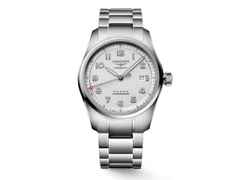 Longines Spirit Automatik Edelstahl 42 mm silbernes Zifferblatt Edelstahlband – Herrenuhren Uhr mit Datum aus Edelstahl. Das Gehäuse ist rund und silber. Das Edelstahlarmband ist silber. Das Zifferblatt ist arabisch Index und silber.