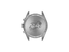Tissot PR 100 Tour de France 2024 Chronograph Quarz Edelstahl 40mm schwarzes Zifferblatt Metallband – Herrenuhren Chronograph aus Edelstahl. Das Gehäuse ist rund und silber. Das Edelstahlarmband ist silber. Das Zifferblatt ist ein Index in schwarz. – Ansicht 6