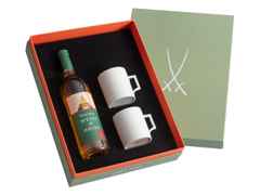 Meissen Geschenk-Set "Schloss Wackerbarth Weiß & Heiß" Glühwein mit zwei Henkelbechern weiß – Porzellanwaren Tafelporzellan in weiß und aus Porzellan. – Ansicht 3