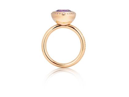 Capolavoro Twinkle Balloon  Damenring klein Roségold Amethyst fliederfarben – Ringe Ring mit Besatz aus 750 Rotgold. – Ansicht 2