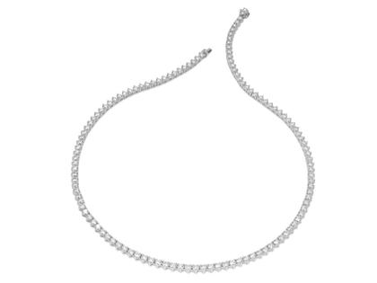 Silhouette Schmuck Collier Weißgold 43cm mit Brillanten 9,92ct – Halsschmuck Collier aus 750 Weißgold.