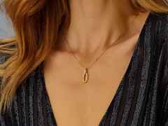 Nanis Libera Kette mit Anhänger Gelbgold klein – Halsschmuck Collier aus 750 Gelbgold. – Ansicht 5