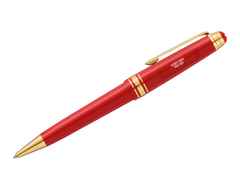 Montblanc Meisterstück X Olympic Heritage Paris 1924 Midsize Kugelschreiber rotes Edelharz vergoldet – Schreibgeräte Kugelschreiber in rot und aus Edelharz, Metall und vergoldet.