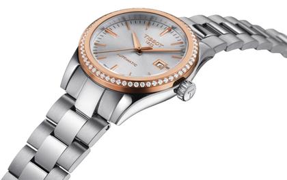 Tissot T-My Lady Damenuhr Automatic Edelstahl Rosegold silbernes 