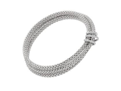 Fope Prima Flex'It Armband Weißgold mit Brillanten – Armschmuck Armreif aus 750 Weißgold.