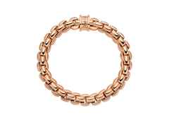 Fope Eka Flex'It  Armband breit Roségold 1 Ronde mit Brillant 0,02ct M flexibel – Armschmuck Armband aus 750 Rotgold. – Ansicht 3