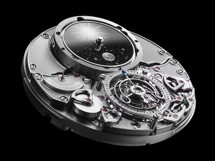 Glashütte Original Senator Chronometer Tourbillon Handaufzug Platin 42mm anthrazitfarbenes Zifferblatt blaues Lederband Limitierte Edition – Herrenuhren Uhr ohne Datum aus 950 Platin. Das Gehäuse ist rund und silber. Das Lederarmband Kroko / Alligator ist blau. Das Zifferblatt ist ein Index in grau. – Ansicht 4