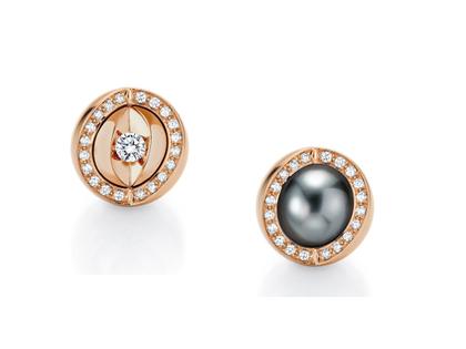 Jörg Heinz Mystery Sphere Ohrstecker Roségold mit Tahitiperle und Brillanten 0,280ct – Ohrschmuck Ohrstecker aus 750 Rotgold, 750 Weißgold und und . – Ansicht 2