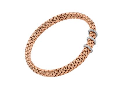 Fope Vendôme Flex'It Armband Roségold und Weißgold mit Brillanten – Armschmuck Armreif aus 750 Rotgold, 750 Weißgold und und .