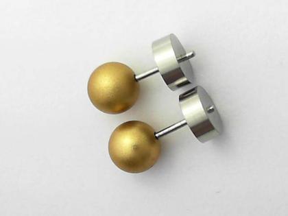 Apero Ohrstecker Kugel Aluminium 7mm Goldfarben – Ohrschmuck Ohrstecker aus Aluminium.