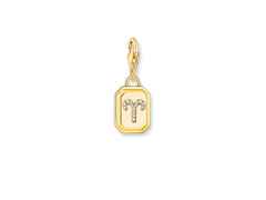 Thomas Sabo Charm-Anhänger Sternzeichen Widder Silber vergoldet – Anhänger Anhänger mit Besatz aus 925 Silber und und vergoldet.