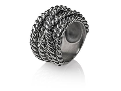 Drachenfels Design Heimathafen Ring Bandring Groß Vintage – Ringe Ring aus 925 Silber.