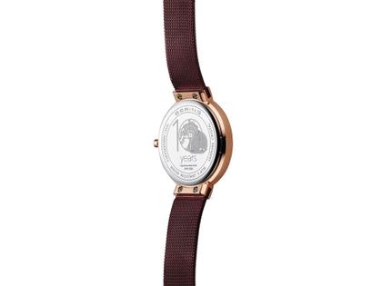 Bering 10X31 Anniversary Edelstahl Damenuhr rosegold lila