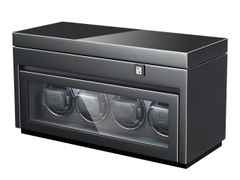 Paul Design Gentlemen  4+6 Uhrenbeweger Black Highgloss – Uhrenbeweger Uhrenbeweger für mehrere Uhren aus Holz.