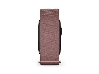 Garmin Cirqa™ Smart Band Fitness Tracker rotes Textilband L/XL – Herrenuhren Uhr Multifunktion aus Kunststoff. Das Gehäuse ist schwarz. Das Textilarmband ist rot.